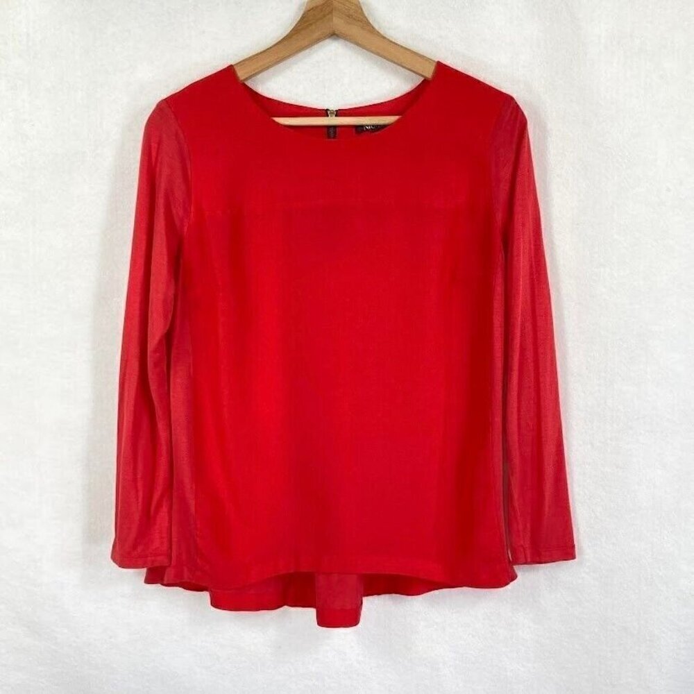 Nic + Zoe 3/4 Sleeve Blouse Lightweight Flowy Romantic Date Night Billowy Love S